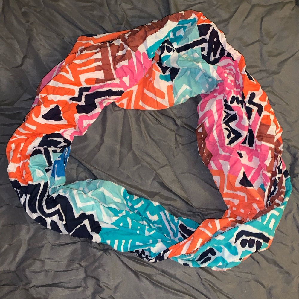 Colorful infinity scarf
